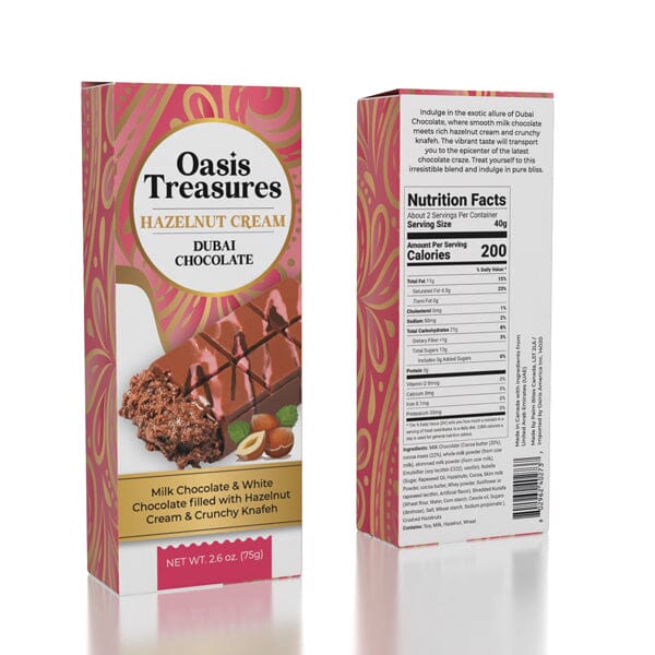 Dubai Chocolate Hazelnut Cream Bar