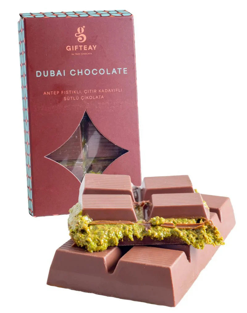 Dubai Chocolate - 200g Belgian Milk Chocolate with Pistachio &amp; Kadayif