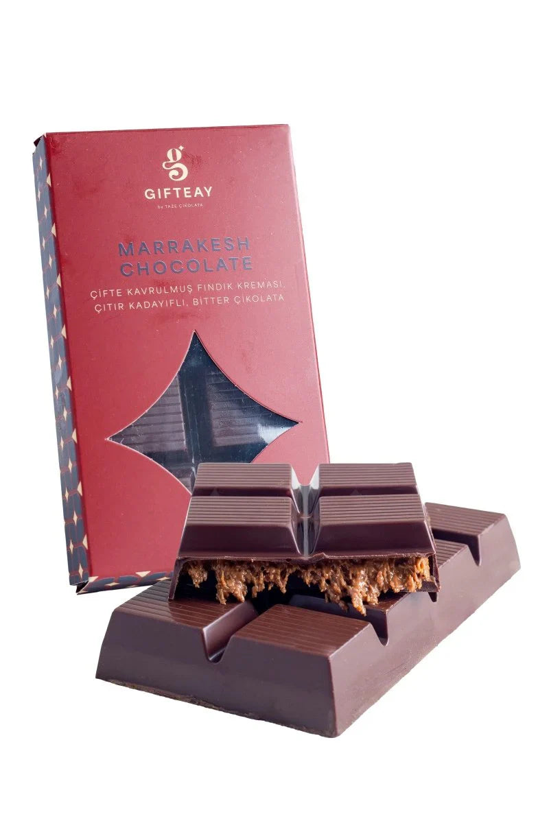 Dubai Chocolate: Double Roasted Hazelnut Cream &amp; Crispy Kadayif Dark Chocolate
