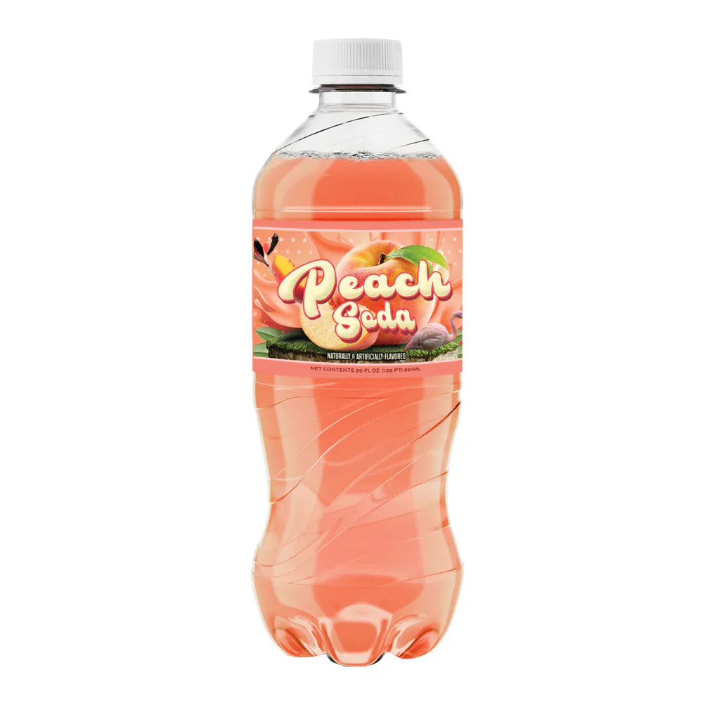Refresco de melocotón con crema tropical y pop exótico